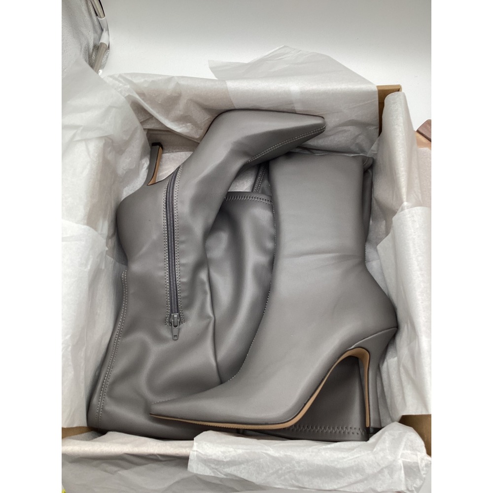 Steve Madden Grey Over The Knee Thigh High Pointed Toe Stiletto Boots Womens - Picture 2 of 11
